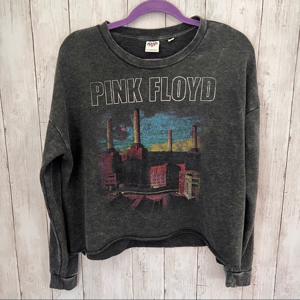 Junkfood Pink Floyd Crop Sweatshirt F3